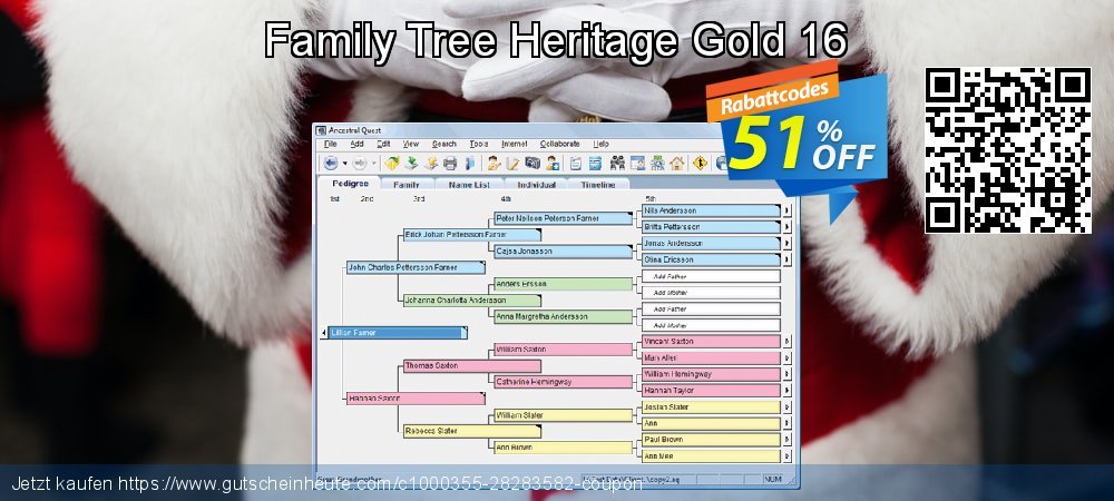 Family Tree Heritage Gold 16 unglaublich Ermäßigungen Bildschirmfoto