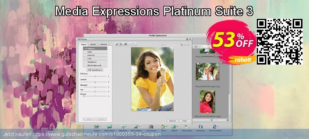 Media Expressions Platinum Suite 3 ausschließenden Verkaufsförderung Bildschirmfoto