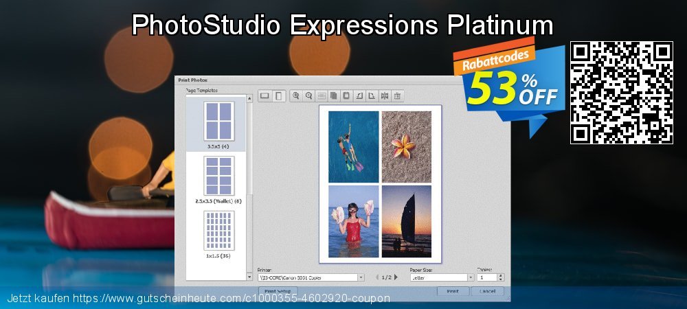 PhotoStudio Expressions Platinum exklusiv Ermäßigung Bildschirmfoto