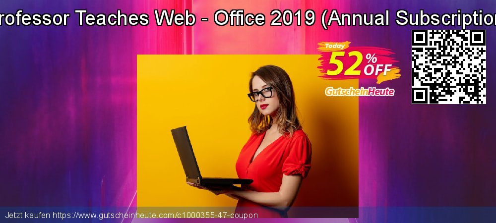 Professor Teaches Web - Office 2019 - Annual Subscription  überraschend Nachlass Bildschirmfoto