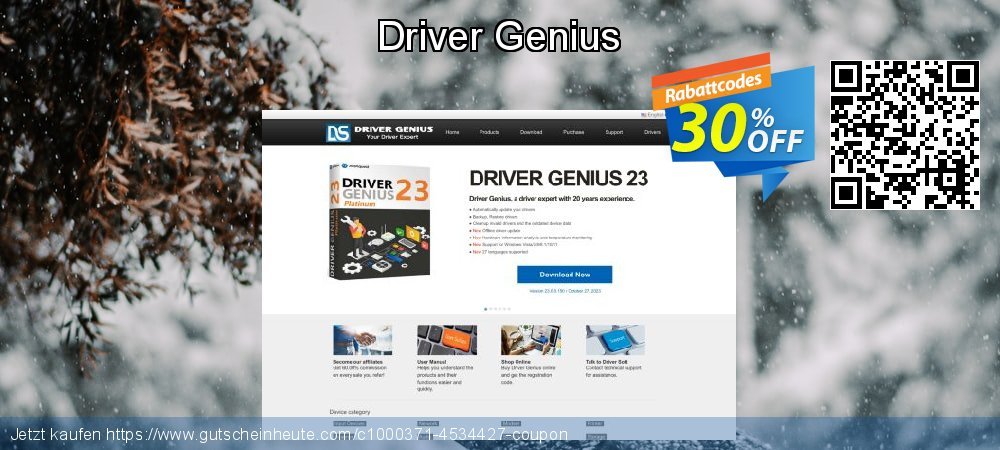 Driver Genius spitze Promotionsangebot Bildschirmfoto