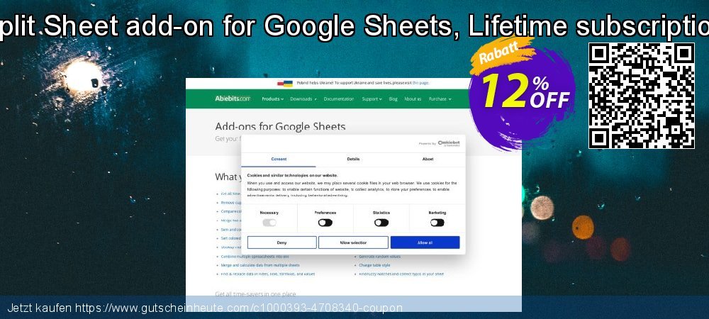 Split Sheet add-on for Google Sheets, Lifetime subscription besten Preisreduzierung Bildschirmfoto