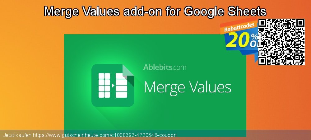 Merge Values add-on for Google Sheets spitze Förderung Bildschirmfoto