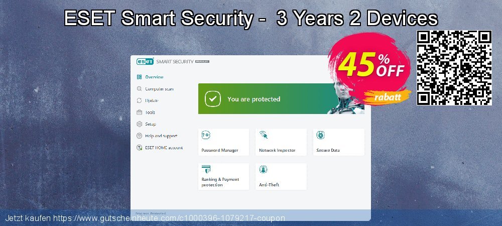 ESET Smart Security -  3 Years 2 Devices toll Förderung Bildschirmfoto