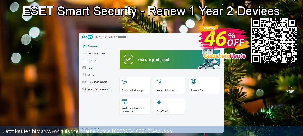 ESET Smart Security - Renew 1 Year 2 Devices umwerfende Ausverkauf Bildschirmfoto