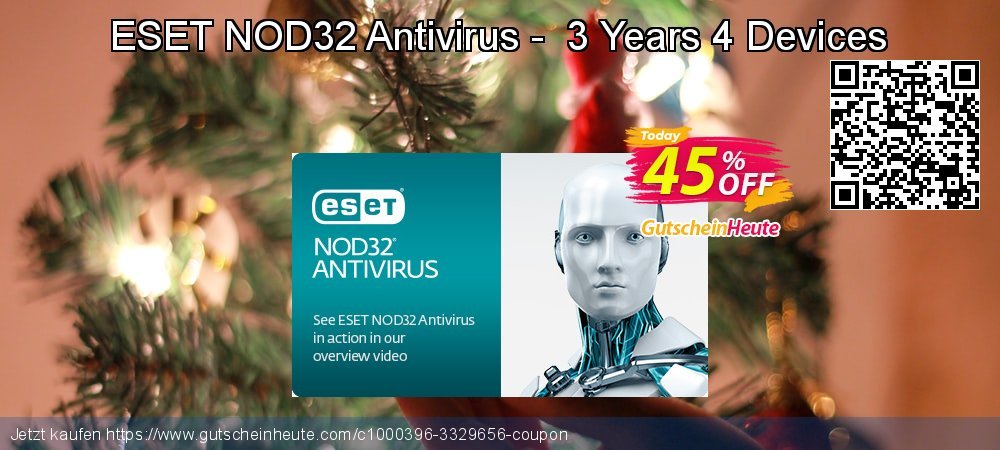 ESET NOD32 Antivirus -  3 Years 4 Devices wunderschön Ausverkauf Bildschirmfoto