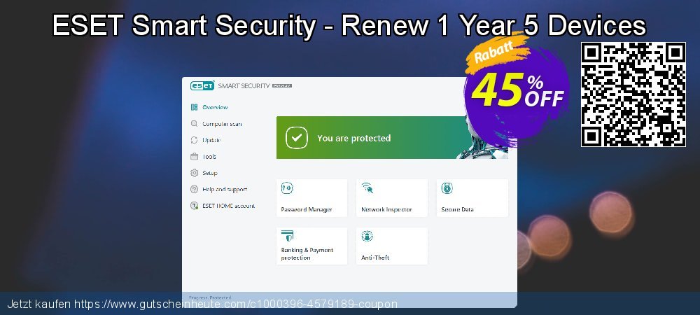 ESET Smart Security - Renew 1 Year 5 Devices spitze Verkaufsförderung Bildschirmfoto
