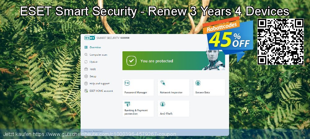 ESET Smart Security - Renew 3 Years 4 Devices verblüffend Preisnachlässe Bildschirmfoto
