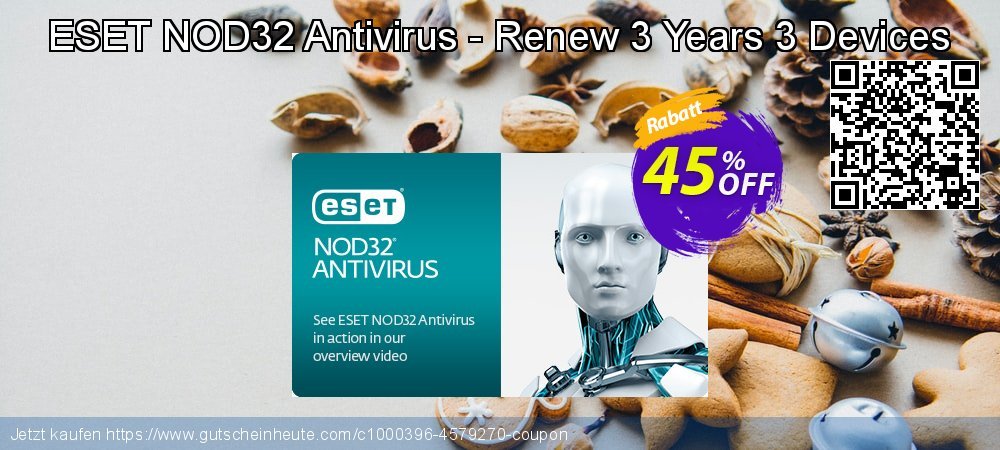 ESET NOD32 Antivirus - Renew 3 Years 3 Devices formidable Nachlass Bildschirmfoto