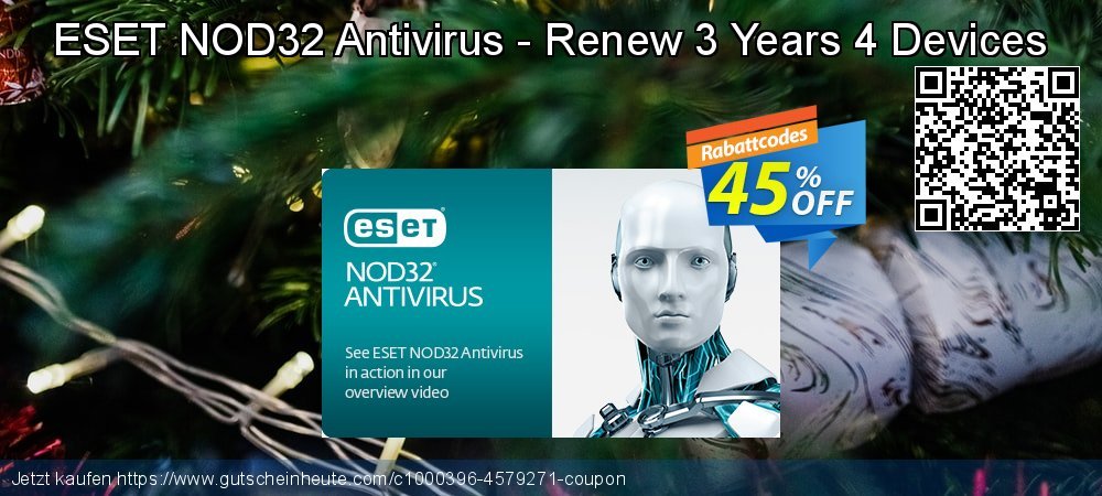 ESET NOD32 Antivirus - Renew 3 Years 4 Devices verwunderlich Diskont Bildschirmfoto
