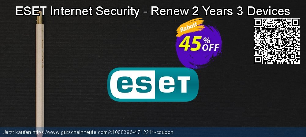 ESET Internet Security - Renew 2 Years 3 Devices klasse Diskont Bildschirmfoto