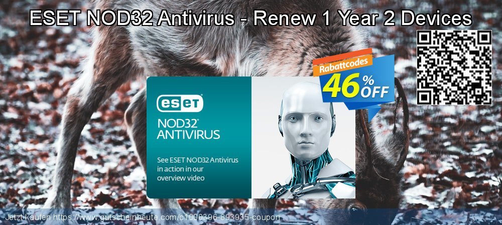 ESET NOD32 Antivirus - Renew 1 Year 2 Devices beeindruckend Angebote Bildschirmfoto