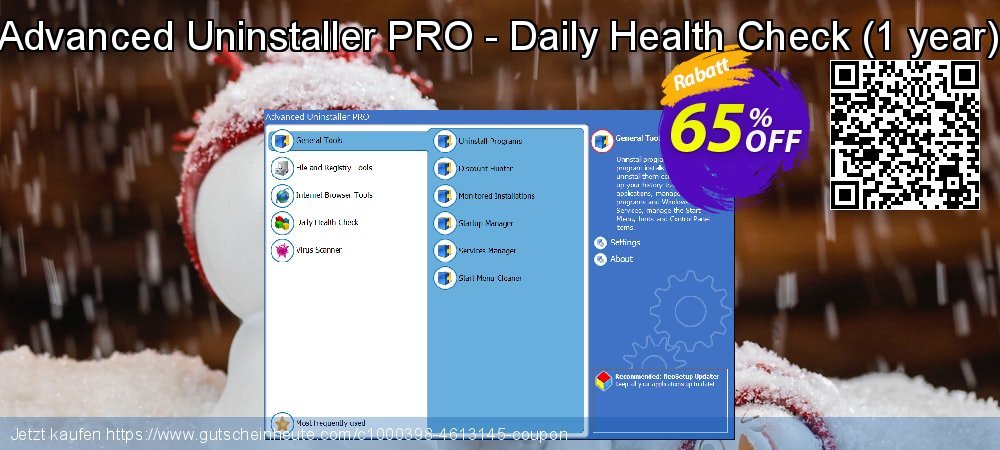 Advanced Uninstaller PRO - Daily Health Check - 1 year  verwunderlich Verkaufsförderung Bildschirmfoto