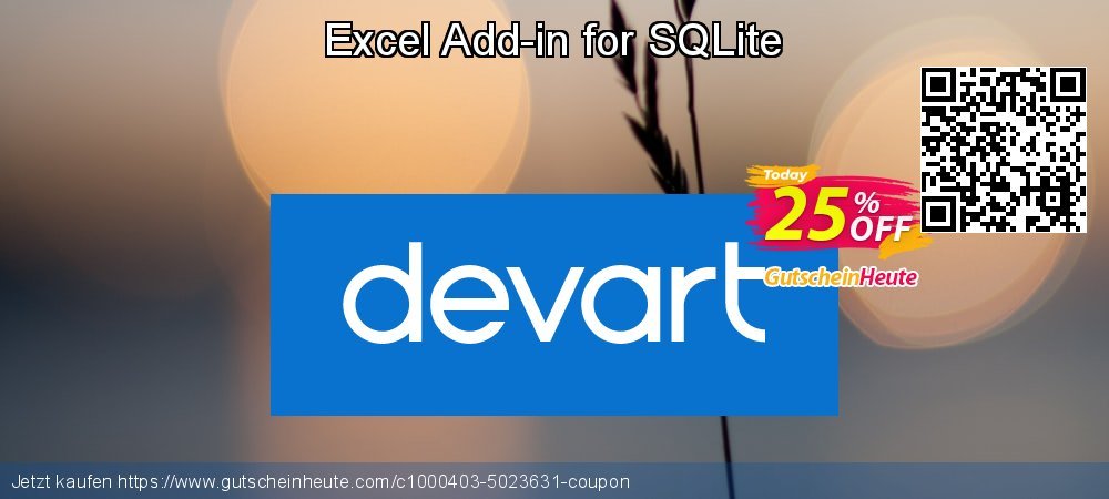 Excel Add-in for SQLite fantastisch Angebote Bildschirmfoto