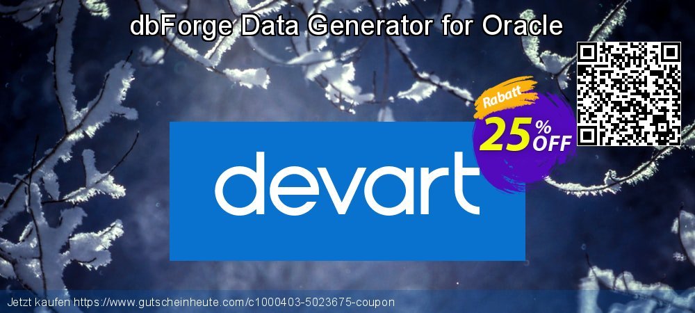 dbForge Data Generator for Oracle beeindruckend Preisnachlass Bildschirmfoto