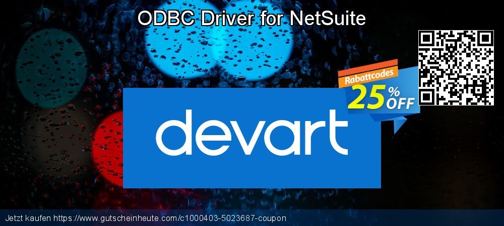 ODBC Driver for NetSuite ausschließlich Disagio Bildschirmfoto