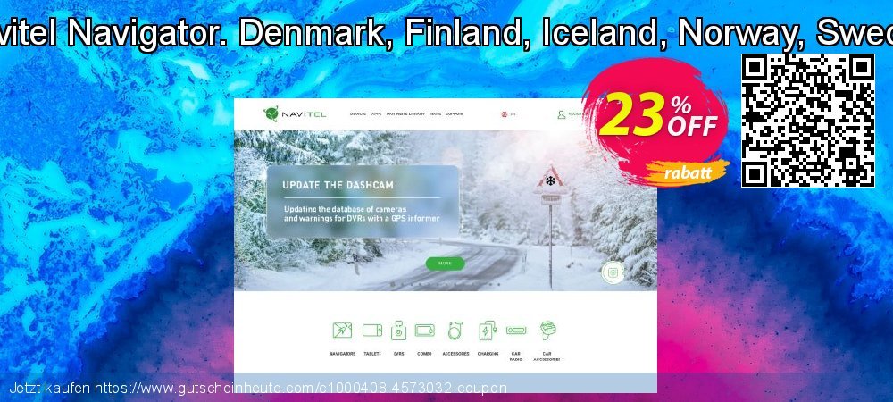 Navitel Navigator. Denmark, Finland, Iceland, Norway, Sweden ausschließlich Beförderung Bildschirmfoto