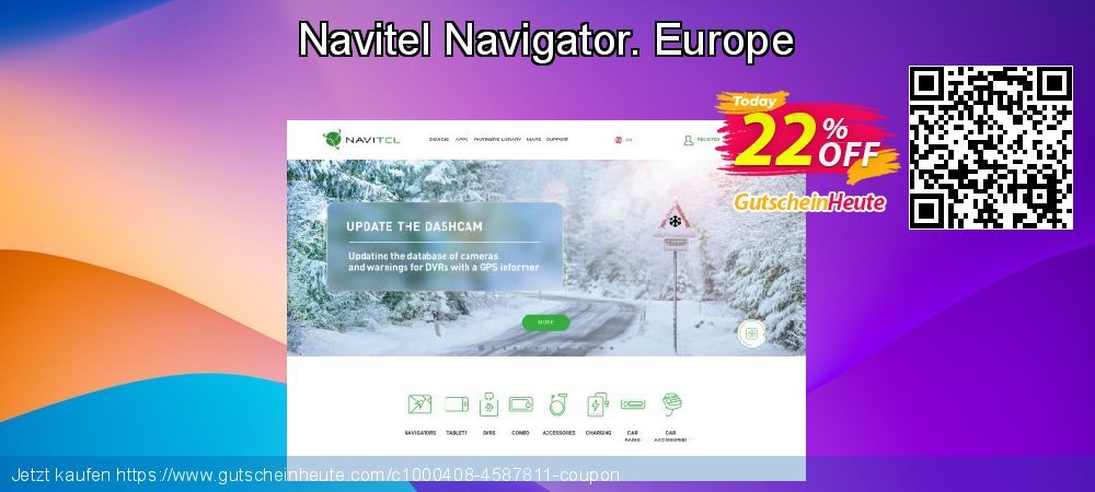 Navitel Navigator. Europe umwerfenden Promotionsangebot Bildschirmfoto