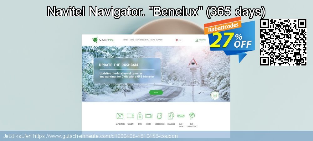 Navitel Navigator. "Benelux" - 365 days  atemberaubend Ermäßigung Bildschirmfoto