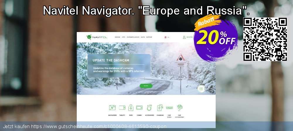 Navitel Navigator. "Europe and Russia". super Außendienst-Promotions Bildschirmfoto