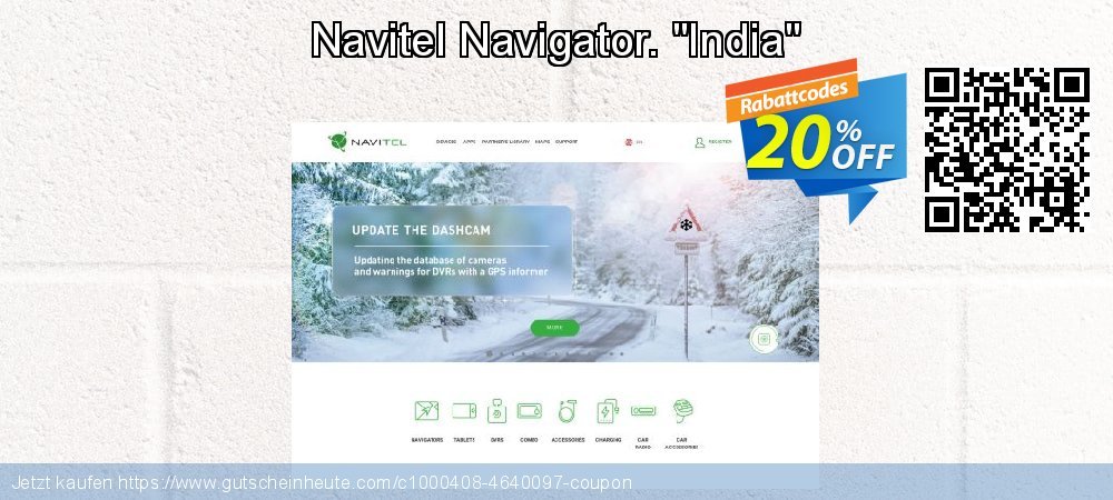 Navitel Navigator. "India" verblüffend Beförderung Bildschirmfoto