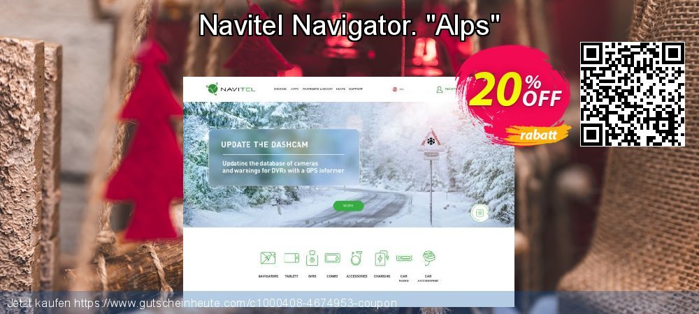 Navitel Navigator. "Alps" geniale Promotionsangebot Bildschirmfoto