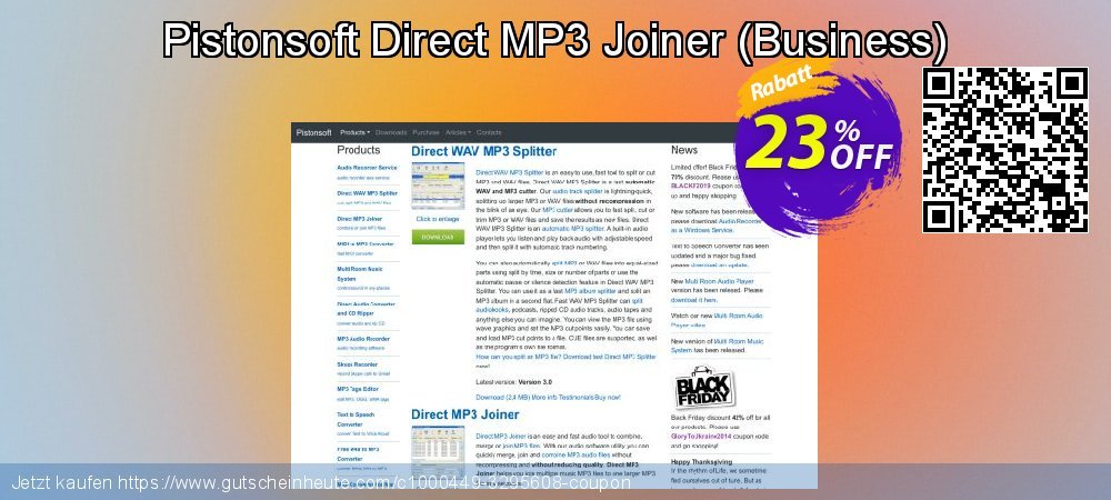 Pistonsoft Direct MP3 Joiner - Business  großartig Diskont Bildschirmfoto