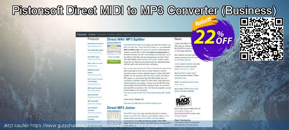 Pistonsoft Direct MIDI to MP3 Converter - Business  beeindruckend Preisreduzierung Bildschirmfoto