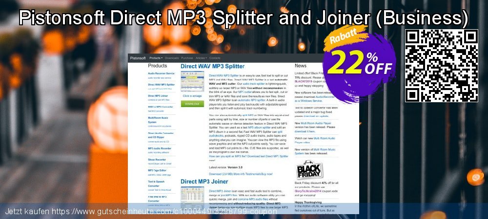 Pistonsoft Direct MP3 Splitter and Joiner - Business  unglaublich Ermäßigungen Bildschirmfoto