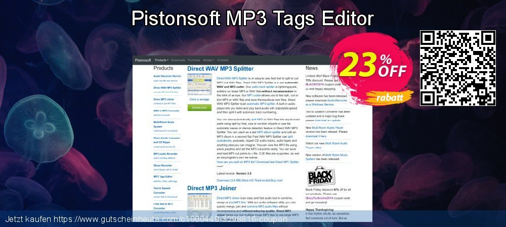Pistonsoft MP3 Tags Editor umwerfende Ermäßigungen Bildschirmfoto