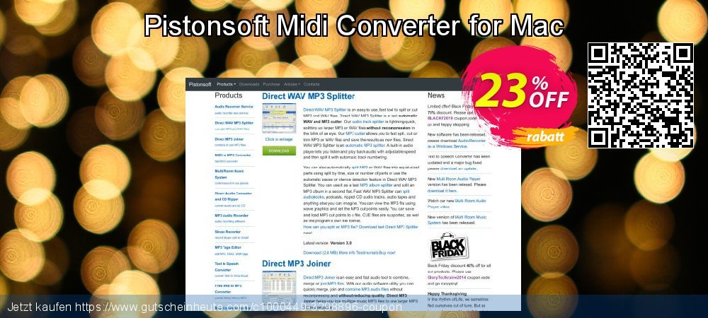 Pistonsoft Midi Converter for Mac atemberaubend Preisnachlass Bildschirmfoto