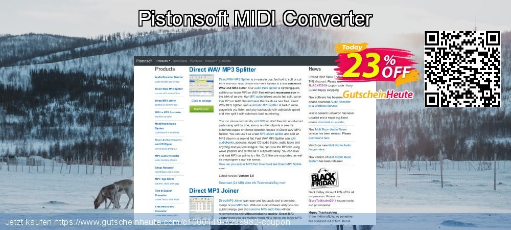 Pistonsoft MIDI Converter besten Förderung Bildschirmfoto