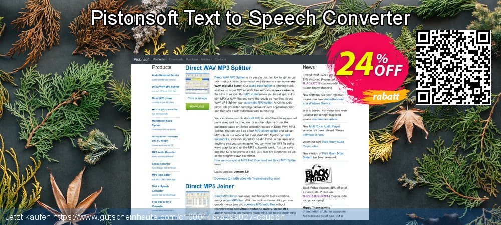 Pistonsoft Text to Speech Converter verwunderlich Disagio Bildschirmfoto