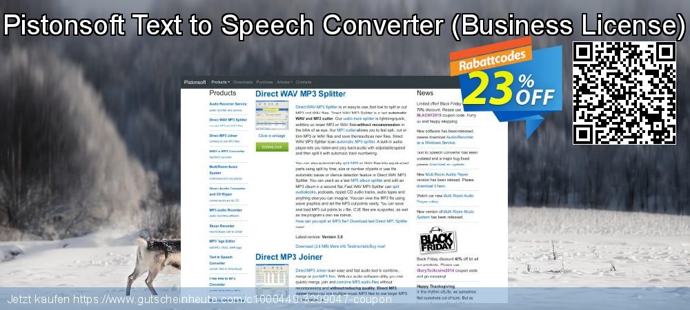 Pistonsoft Text to Speech Converter - Business License  unglaublich Außendienst-Promotions Bildschirmfoto