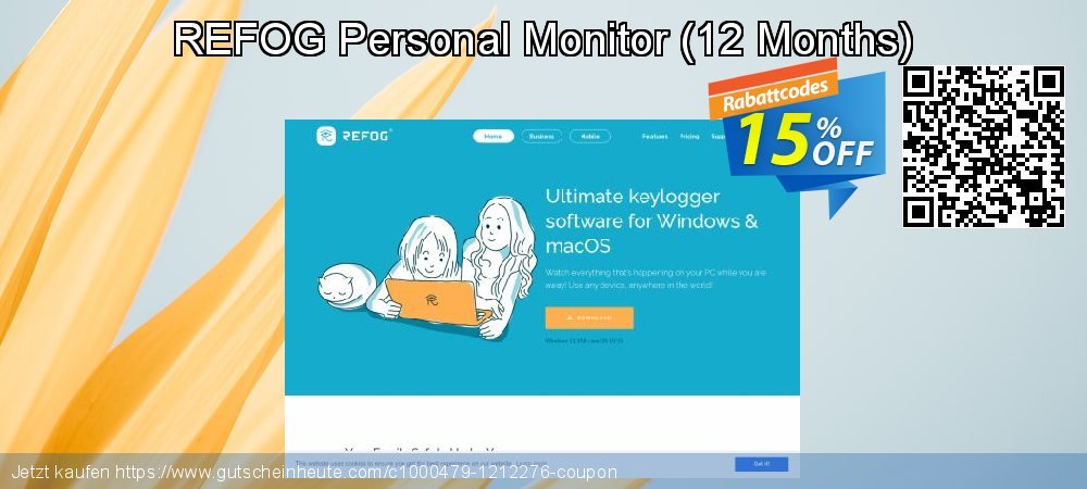 REFOG Personal Monitor - 12 Months  super Promotionsangebot Bildschirmfoto