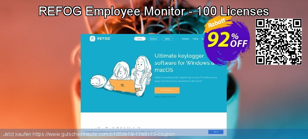 REFOG Employee Monitor - 100 Licenses großartig Preisnachlass Bildschirmfoto