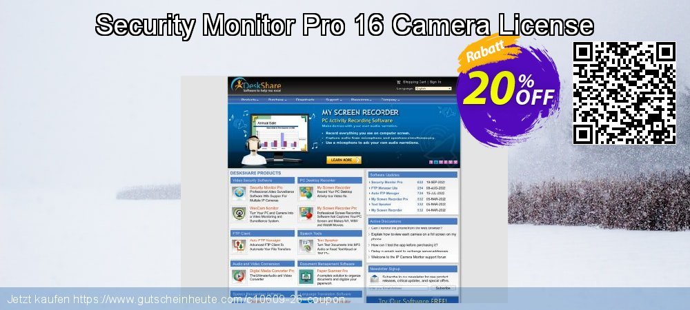Security Monitor Pro 16 Camera License umwerfenden Preisnachlass Bildschirmfoto