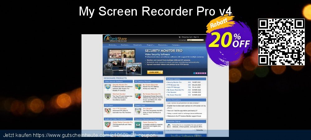 My Screen Recorder Pro v4 aufregende Beförderung Bildschirmfoto