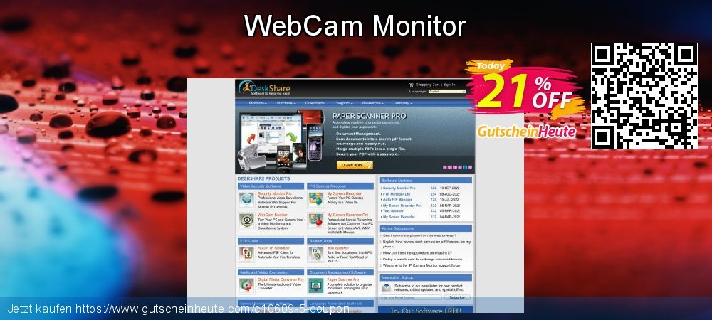 WebCam Monitor umwerfenden Promotionsangebot Bildschirmfoto