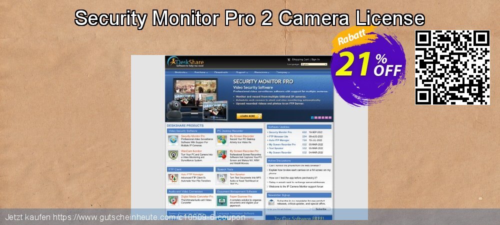 Security Monitor Pro 2 Camera License geniale Nachlass Bildschirmfoto