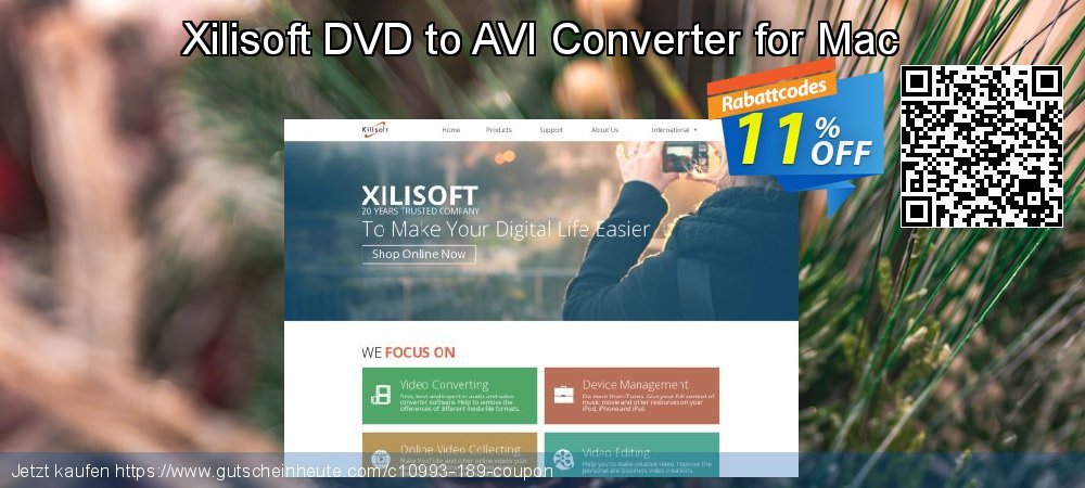 Xilisoft DVD to AVI Converter for Mac super Verkaufsförderung Bildschirmfoto