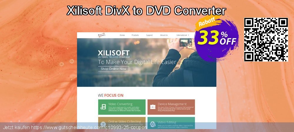 Xilisoft DivX to DVD Converter wundervoll Verkaufsförderung Bildschirmfoto