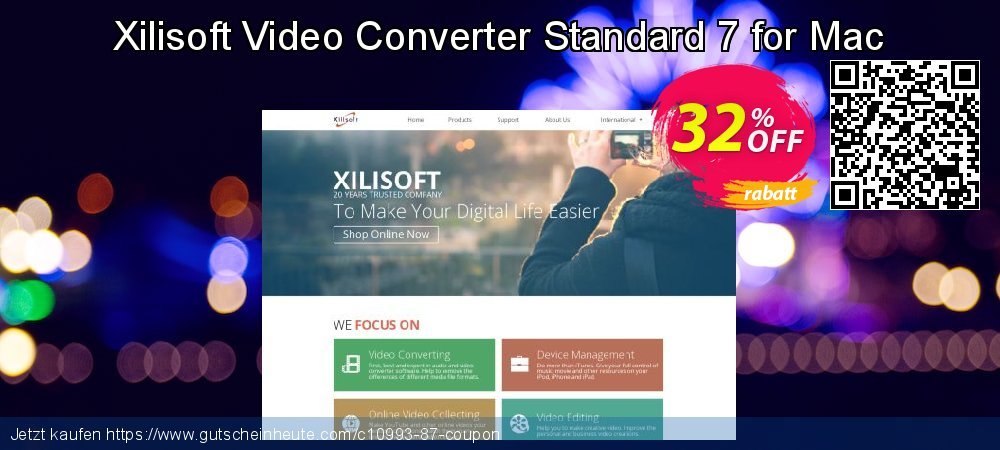 Xilisoft Video Converter Standard 7 for Mac wundervoll Angebote Bildschirmfoto