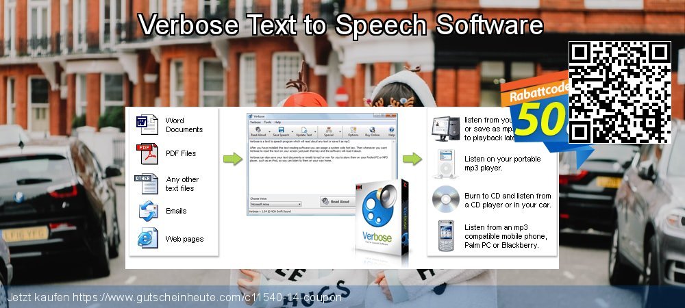 Verbose Text to Speech Software Exzellent Verkaufsförderung Bildschirmfoto