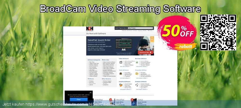 BroadCam Video Streaming Software aufregende Sale Aktionen Bildschirmfoto