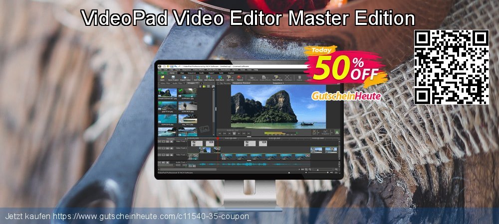 VideoPad Video Editor Master Edition wunderbar Preisnachlass Bildschirmfoto