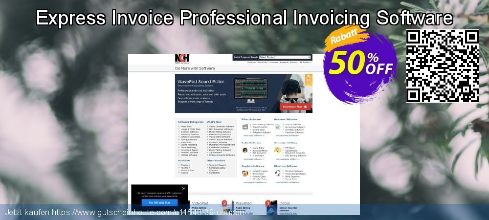 Express Invoice Professional Invoicing Software verblüffend Rabatt Bildschirmfoto