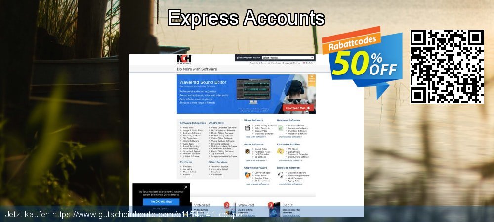 Express Accounts überraschend Preisnachlässe Bildschirmfoto