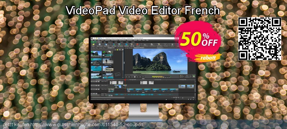 VideoPad Video Editor French aufregende Preisnachlass Bildschirmfoto