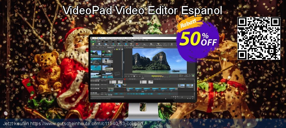 VideoPad Video Editor Espanol genial Förderung Bildschirmfoto